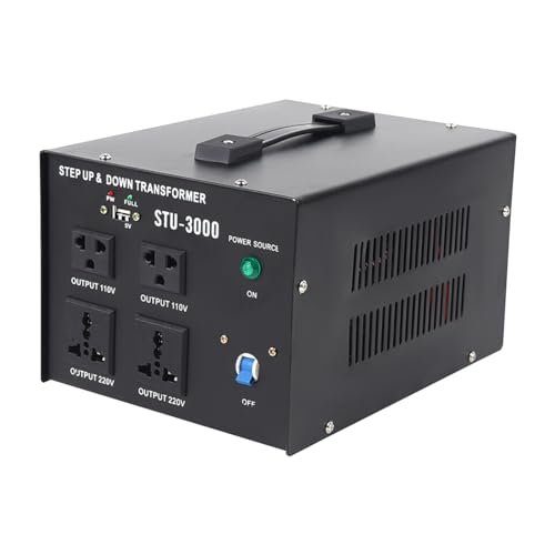 5000W Heavy Duty Voltage Converter Transformer, Step Up/Down 110V to 220V & 220V to 110V, Reliable Power Adapter for Home & Travel Use