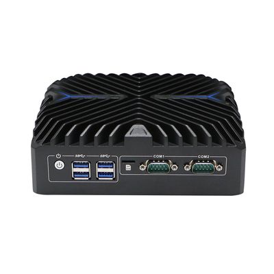 ANDAQI Din Rail Side Mount Mini PC, Industrial PC, Core I7 1255U, BX10, TPM2.0, SIM Slot, 2 x COM, 2 x LAN, 2 x HDMI, WOL, PXE, Watchdog, 16G RAM, 128G SSD