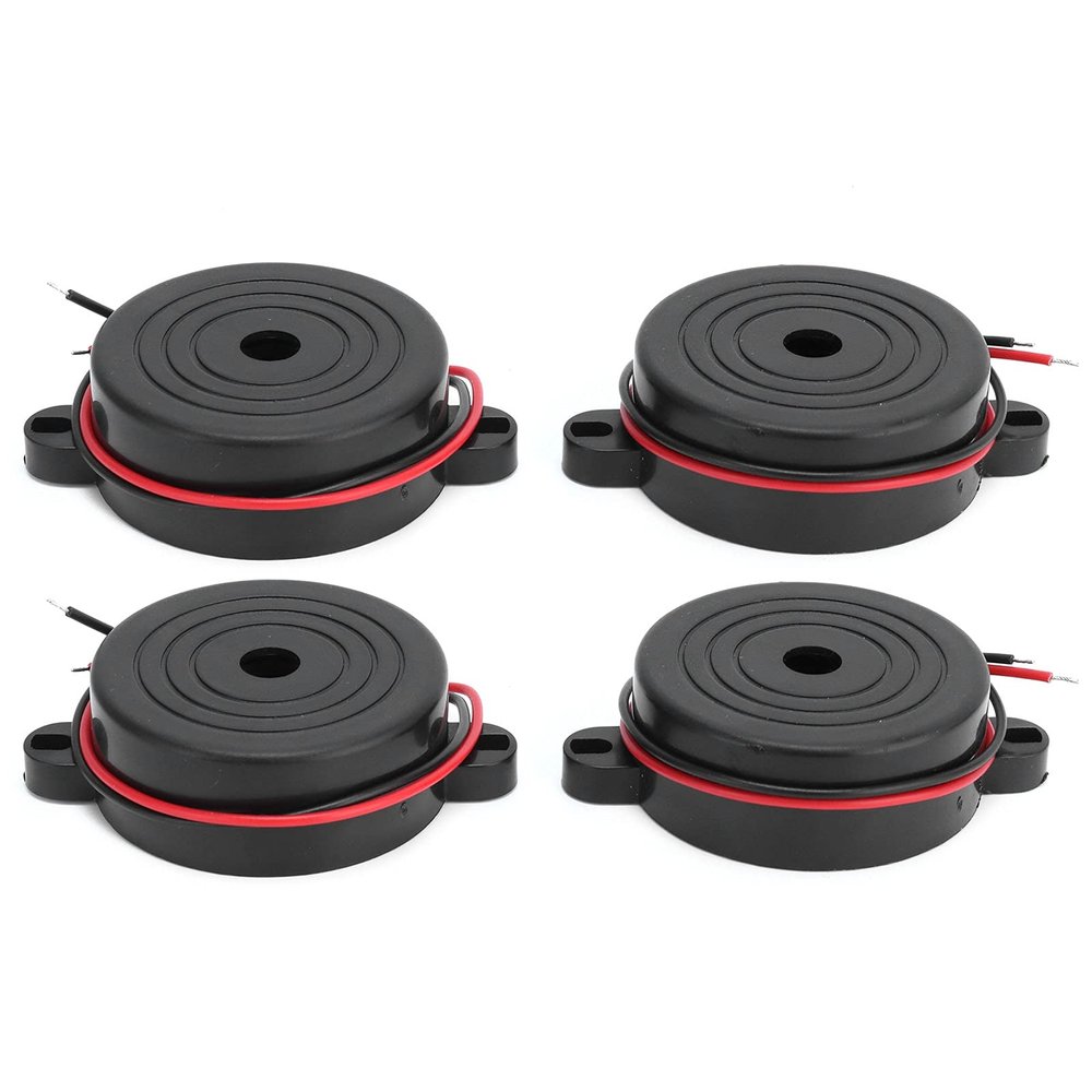 4Pcs Alarm Buzzer High Decibel Signal Electronic Continuous Sound for DIY Project 95dB DC3 24V ABS Material Durable Piezoelectric Drive