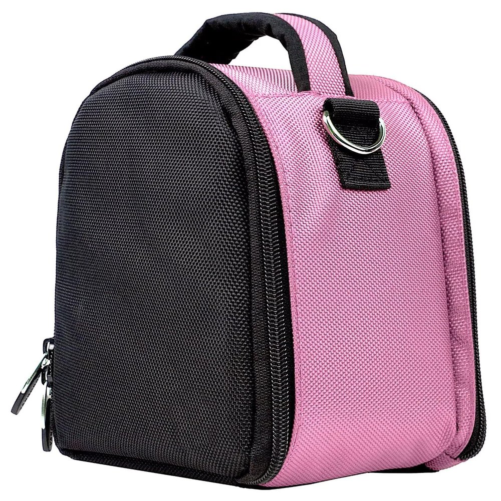 Camera Shoulder Bag, Sturdy Nylon DSLR Mirrorless Camera Bag with Thick Cushioned Compartment, Detachable Strap and Rear Accessory Pockets for Men and Women