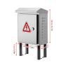 Outdoor Stainless Steel Electrical Enclosure, Waterproof Dustproof Floor-Mounted Cabinet with Insulated Mounting Plate for Electronics (15.7x12x7in/40x30x18cm) view 4