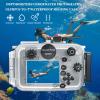 YaelHelens TG-7 Underwater Camera Housing Case, 60m/195ft Waterproof, PC Material with O-Ring Seal, Compatible with Olympus OM System Tough TG-7 (White) view 2