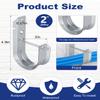 AOKLIT 25 Pcs 2" Galvanized Steel J-Hooks, Heavy Duty Wall Mount Cable Support J Hook with Retainer Clip for Cable Management view 2