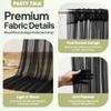 10x10FT Black Sheer Tulle Backdrop Curtains for Wedding Parties,2 Pack Photo Backdrop Curtains Ceiling Drapes for Birthday Party Baby Shower,Arch Fabric Background with Rod Pocket for Home Decorations view 2