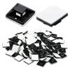 100-Pack Black Self-Adhesive Cable Zip Tie Mounts  Nylon Wire Clips and Anchor Holders for Cord Management in Home, Car & Office view 1
