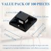 100-Pack Black Self-Adhesive Cable Zip Tie Mounts  Nylon Wire Clips and Anchor Holders for Cord Management in Home, Car & Office view 2