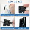 100-Pack Black Self-Adhesive Cable Zip Tie Mounts  Nylon Wire Clips and Anchor Holders for Cord Management in Home, Car & Office view 4