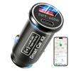 GPS Tracker for Vehicles, Tracking Devices for Cars Hidden, Undetectable GPS Tracker for Car with High-Speed 65W Dual Port USB-C Car Charger No Monthly Fee No SIM Card Required, Tracker for iOS Only view 1