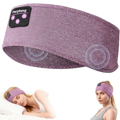 Perytong Sleep Headphones Bluetooth 5.4, Sleep Headphones for Side Sleepers with Ultra-Thin HD Stereo Speakers, Wireless & Sweat Resistant Sport Earphones for Workout Yoga Travel