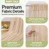 10x10FT Champagne Sheer Tulle Backdrop Curtains for Wedding Parties,2 Pack Photo Backdrop Curtains Ceiling Drapes for Birthday Party Baby Shower,Arch Fabric Background with Rod Pocket view 2