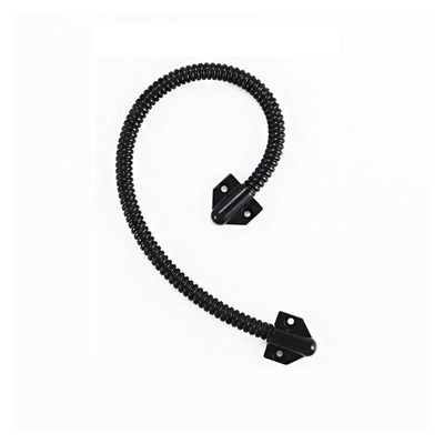 Cable Protector 3PCS Stainless Steel Metal Head Protective Sleeves for Cable Routing Door Locks(Black)