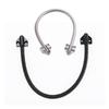 Cable Protector 3PCS Stainless Steel Metal Head Protective Sleeves for Cable Routing Door Locks(Black) view 3