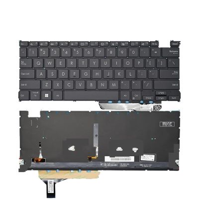 Backlit Notebook Keyboard for for Zenbook 14 OLED UX3402Z UX3402ZA UX3402VA/YA S 13 UM5302T UM5302TA(US Black LED 5 Screw)