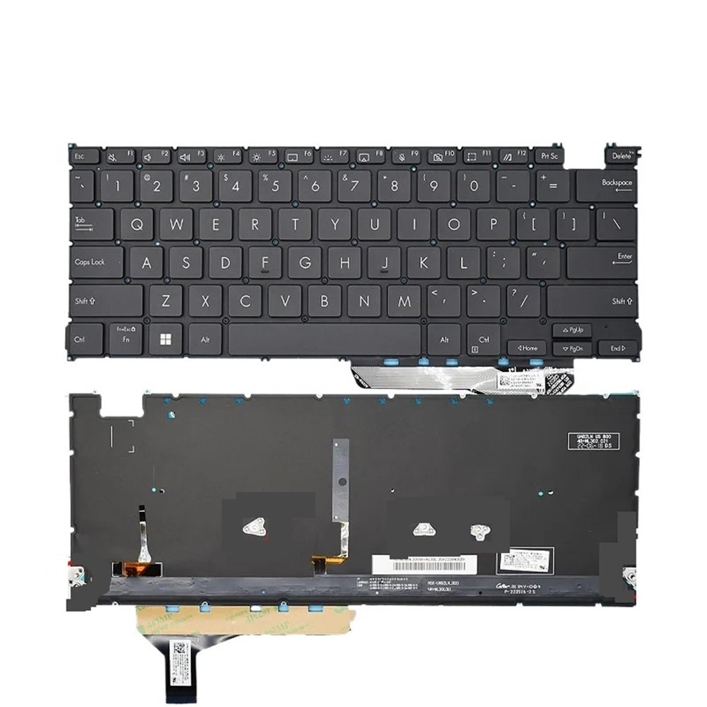 Backlit Notebook Keyboard for for Zenbook 14 OLED UX3402Z UX3402ZA UX3402VA/YA S 13 UM5302T UM5302TA(US Black LED 5 Screw)