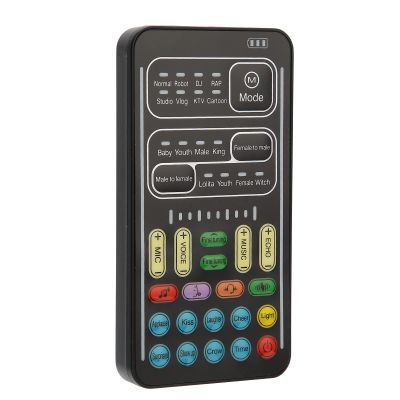 CHICIRIS Voice Changer Multifunctional Portable Sound Card for Entertainment Applause Laughter Sound Effects, for Online Games (I9 English Edition)