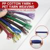 YOUBO Expandable Braided Cable Sleeve, PP Yarn + PET Braided Expandable Sleeving Cable Management Protection High Density PET Wire Cover Sheath for Cables (Blue Black, 12mm-49ft) view 2