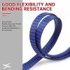 YOUBO Expandable Braided Cable Sleeve, PP Yarn + PET Braided Expandable Sleeving Cable Management Protection High Density PET Wire Cover Sheath for Cables (Blue Black, 12mm-49ft) view 3