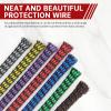 YOUBO Expandable Braided Cable Sleeve, PP Yarn + PET Braided Expandable Sleeving Cable Management Protection High Density PET Wire Cover Sheath for Cables (Blue Black, 12mm-49ft) view 4