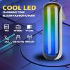 T&G Bluetooth Shower Speaker, Portable Wireless Speaker with Deep Bass & Cool Lights, IPX4 Waterproof, TWS Pairing, Perfect Stocking Stuffer for Men, Women, Teens, Boys & Girls view 2