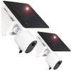 4W Solar Panel Charging Mount Works for Arlo Pro 4/3/2,Pro 5S 2K,Ultra 2,Ultra,Arlo Essential,Essential 2K,Adjustable Mount with 4pcs Power Cable,IP67 Weatherproof Continuously for 365 Days-2Pack view 1