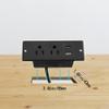 Eridada Recessed Power Outlet with USB-C and USB-A, 2 AC Outlets, in-Desk Flush Mount Power Strip, 125V 12A 1500W, for Desk Countertop Kitchen Island (Black, 4.9FT) view 4