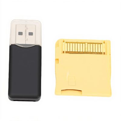 YUEHISY 2025 Upgrade R4 Video Games Memory Card, ASIC Chip Flash Card with Reader, Customizable Interface for 2DS 3DS Game Console (Gold)