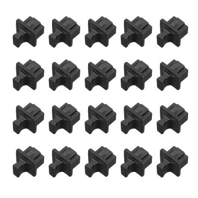 MECCANIXITY RJ45 Dust Covers Caps, Black RJ45 Dust Plug Silicone Ethernet Port Protector Covers for Media Converters, Router, Modem, Laptops, Network Panel, Pack of 50