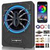 1200W 10 Inch Subwoofer, Upgraded Under Seat Powered Subwoofer and amp package with App-Controlled RGB Light Effects, Ultra-Slim Truck & Car Subwoofer, Powerful bass and Enhanced Heat Dissipation view 1