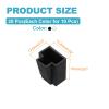 MECCANIXITY RJ45 Dust Covers Caps, RJ45 Dust Plug PE Ethernet Protector Covers for Media Converters, Router, Modem, Laptop, Network Panel, Pack of 20(Clear,Black) view 2