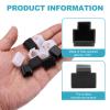 MECCANIXITY RJ45 Dust Covers Caps, RJ45 Dust Plug PE Ethernet Protector Covers for Media Converters, Router, Modem, Laptop, Network Panel, Pack of 20(Clear,Black) view 3