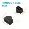 MECCANIXITY RJ45 Dust Covers Caps, Black RJ45 Dust Plug Silicone Ethernet Port Protector Covers for Media Converters, Router, Laptop, Network Panel, Pack of 20 view 2