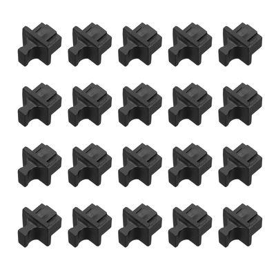 MECCANIXITY RJ45 Dust Covers Caps, Black RJ45 Dust Plug ABS Ethernet Port Protector Covers for Media Converters, Router, Modem, Laptops, Network Panel, Pack of 100