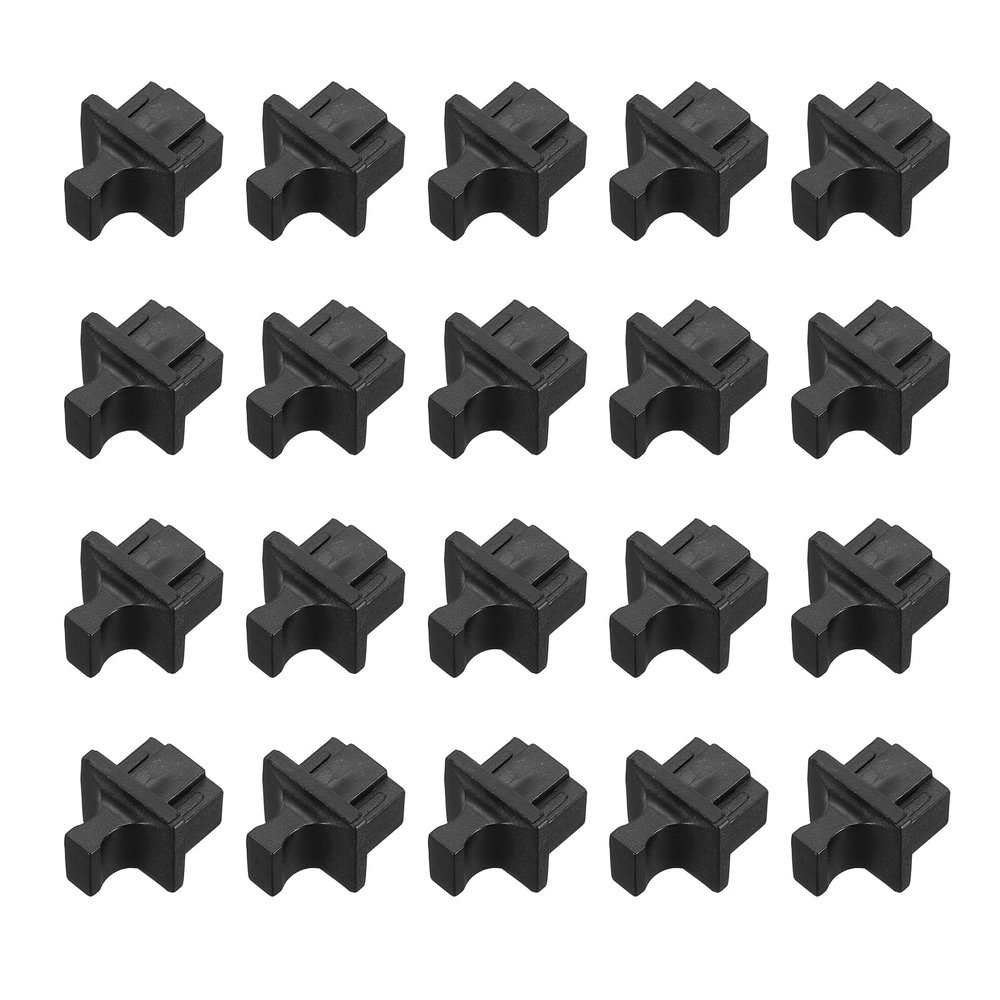 MECCANIXITY RJ45 Dust Covers Caps, Black RJ45 Dust Plug ABS Ethernet Port Protector Covers for Media Converters, Router, Modem, Laptops, Network Panel, Pack of 100