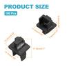 MECCANIXITY RJ45 Dust Covers Caps, Black RJ45 Dust Plug ABS Ethernet Port Protector Covers for Media Converters, Router, Modem, Laptops, Network Panel, Pack of 100 view 2