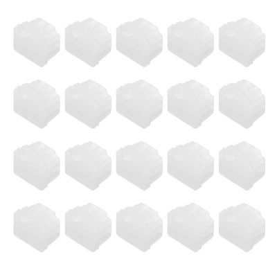 MECCANIXITY Clear RJ11 Port Duct Covers Caps, Silicone Anti-Dust Plugs Caps Protector Covers for Computer Digital Socket Printer, Modem, Router, Telephone Jack, Pack of 50