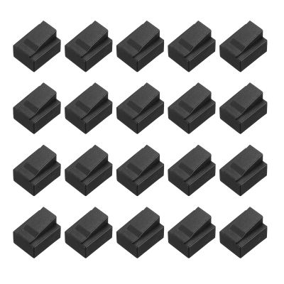 MECCANIXITY RJ45 Dust Covers Caps, RJ45 Dust Plug PE Ethernet Protector Covers for Media Converters, Router, Modem, Laptop, Network Panel, Pack of 20(Black)