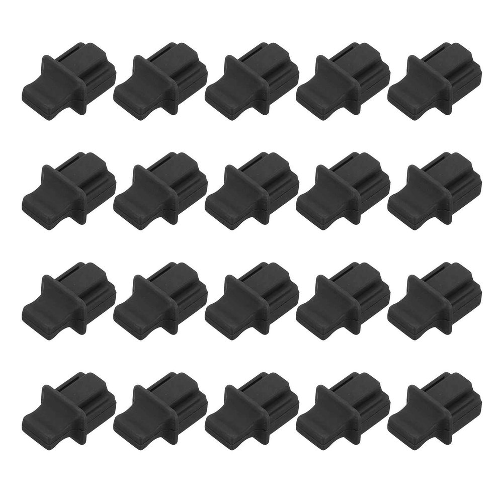 MECCANIXITY RJ45 Dust Covers Caps, Black RJ45 Dust Plug Silicone Ethernet Port Protector Covers for Media Converter, Router, Modem, Laptop, Network Panel, Pack of 20
