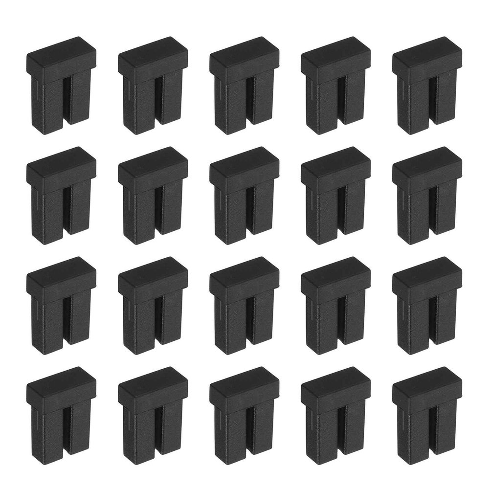 MECCANIXITY LC Dust Covers Caps, Black Silicone Fiber Optic Dust Caps Network Switch Port Protectors for Switches, Routers, Network Cards, Media Converters, Pack of 100