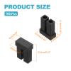MECCANIXITY LC Dust Covers Caps, Black Silicone Fiber Optic Dust Caps Network Switch Port Protectors for Switches, Routers, Network Cards, Media Converters, Pack of 100 view 2