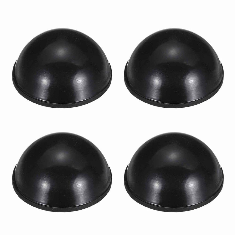 MECCANIXITY Rubber Speaker Isolation Feet,0.63"x0.31" Black Anti-Vibration Base Pad with Adhesive Amplifier Stand Feet Mat for Turntable, Subwoofer, Monitors, Pack of 4