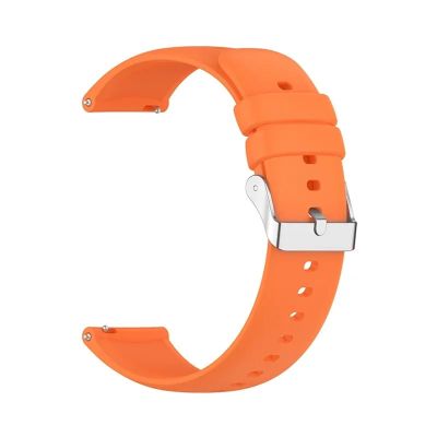 Universal Watch Straps 20mm 22mm Quick Release Silicone Band Soft Rubber Wristband Waterproof(Orange,18mm)