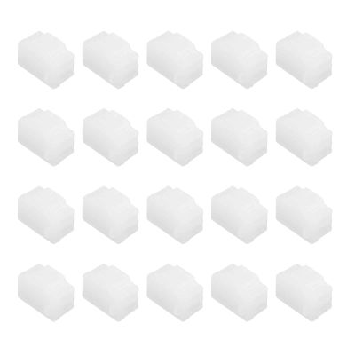 MECCANIXITY RJ45 Dust Covers Caps, Clear RJ45 Dust Plug Silicone Ethernet Port Protector Covers for Media Converters, Router, Modem, Laptop, Network Panel, Pack of 50