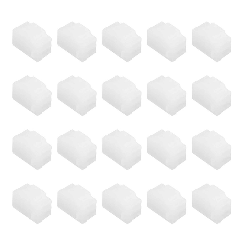 MECCANIXITY RJ45 Dust Covers Caps, Clear RJ45 Dust Plug Silicone Ethernet Port Protector Covers for Media Converters, Router, Modem, Laptop, Network Panel, Pack of 50