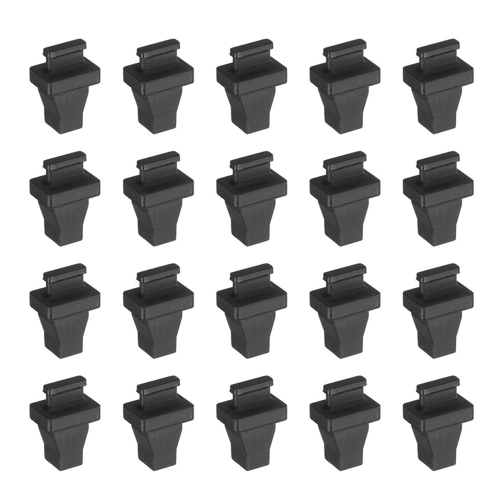 MECCANIXITY SC Dust Covers Caps, Black Silicone Fiber Optic Dust Caps Network Switch Port Protectors for Switches, Routers, Network Cards, Media Converters, Pack of 20