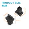 MECCANIXITY SC Dust Covers Caps, Black Silicone Fiber Optic Dust Caps Network Switch Port Protectors for Switches, Routers, Network Cards, Media Converters, Pack of 20 view 2