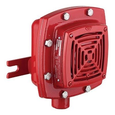 889D-AW Hazardous Location Horn, Red, 20-24V DC, Grille Type, Industrial Safety Alert System