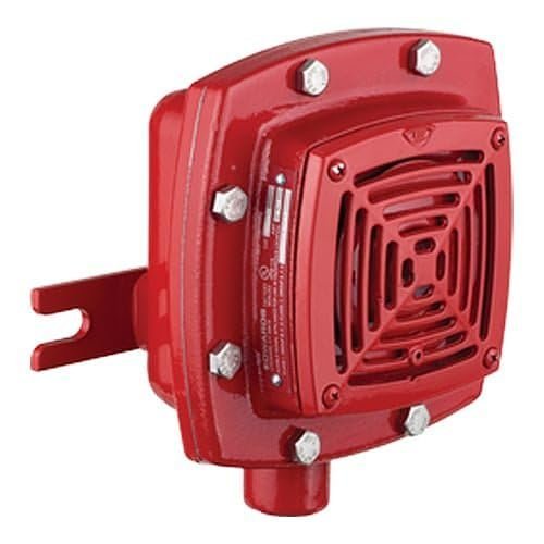 889D-AW Hazardous Location Horn, Red, 20-24V DC, Grille Type, Industrial Safety Alert System