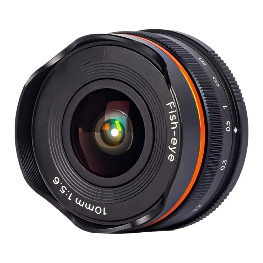 Compatible for Sony E-Mount 10mm F5.6 APS-C Fisheye Manual Focus Lens FE EOS M X FX Z M4/3 Mount(Black,E-Mount(APS-C))