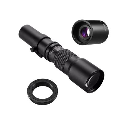 Compatible for Nikon D3400 D500 D7200 D5500 D750 D5300 500mm F8.0 Manual Telephoto Lens with 2X Converter 60D 77D(Black,KA)