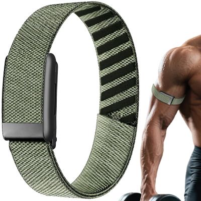 Anpzband Nylon-Bicep-Bands with Whoop-5.0 One/Peak/MG/Life Band - Adjustable Elastic Breathable Replacement Straps for Whoop 5.0, Men Women (Not Included U-Shaped Frame, Not for Whoop 4.0)